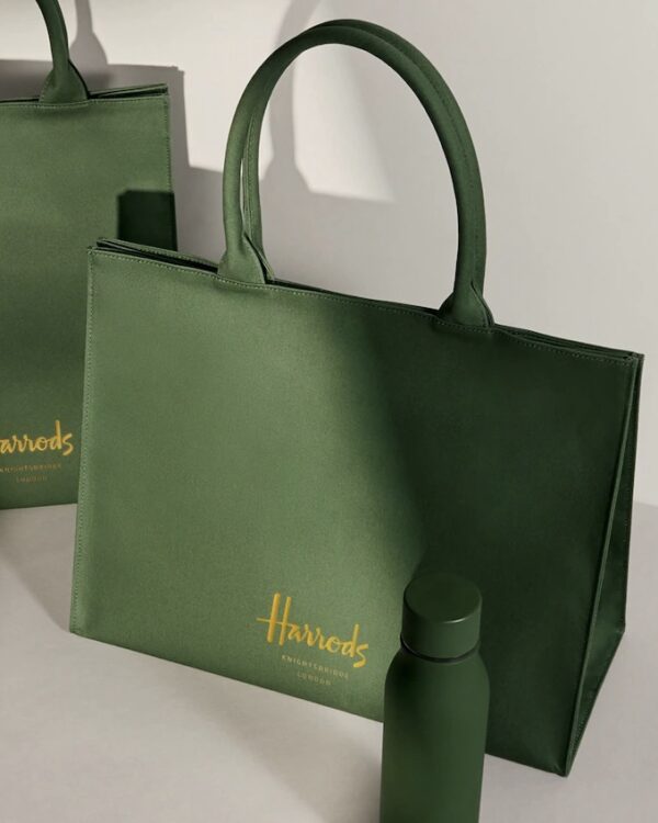 HARRODS Large green tote - Image 1