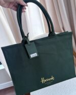 HARRODS Large green tote - Image 2