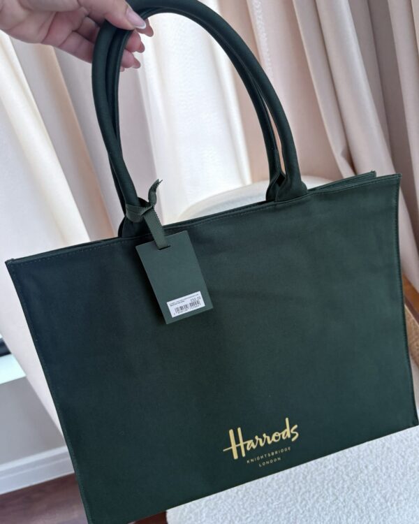 HARRODS Large green tote - Image 2