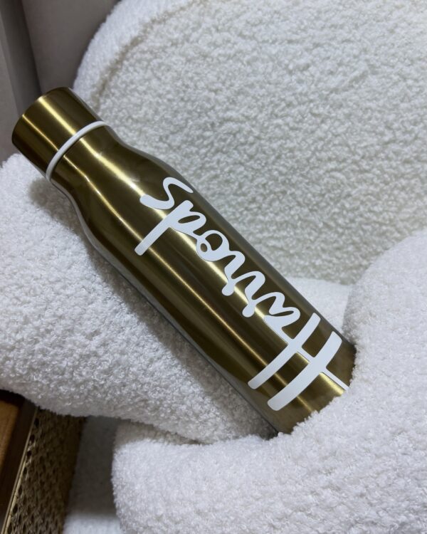 Harrods water bottle (gold) - Image 1