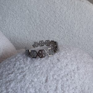 TORY BURCH bangle (frozen logo cuff)