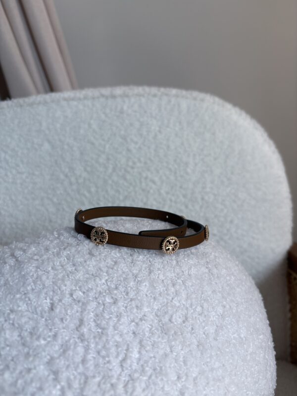 TORY BURCH leather bracelet (brown) - Image 1