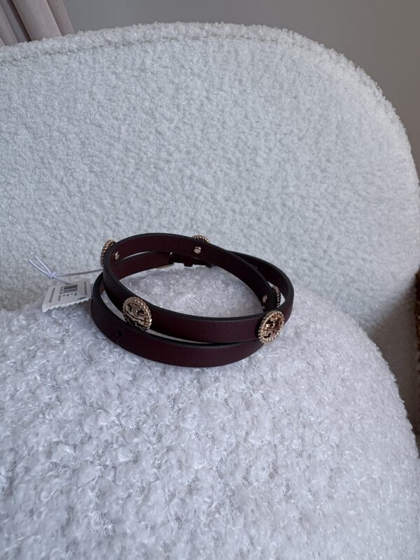 TORY BURCH leather bracelet (merlot) - Image 1